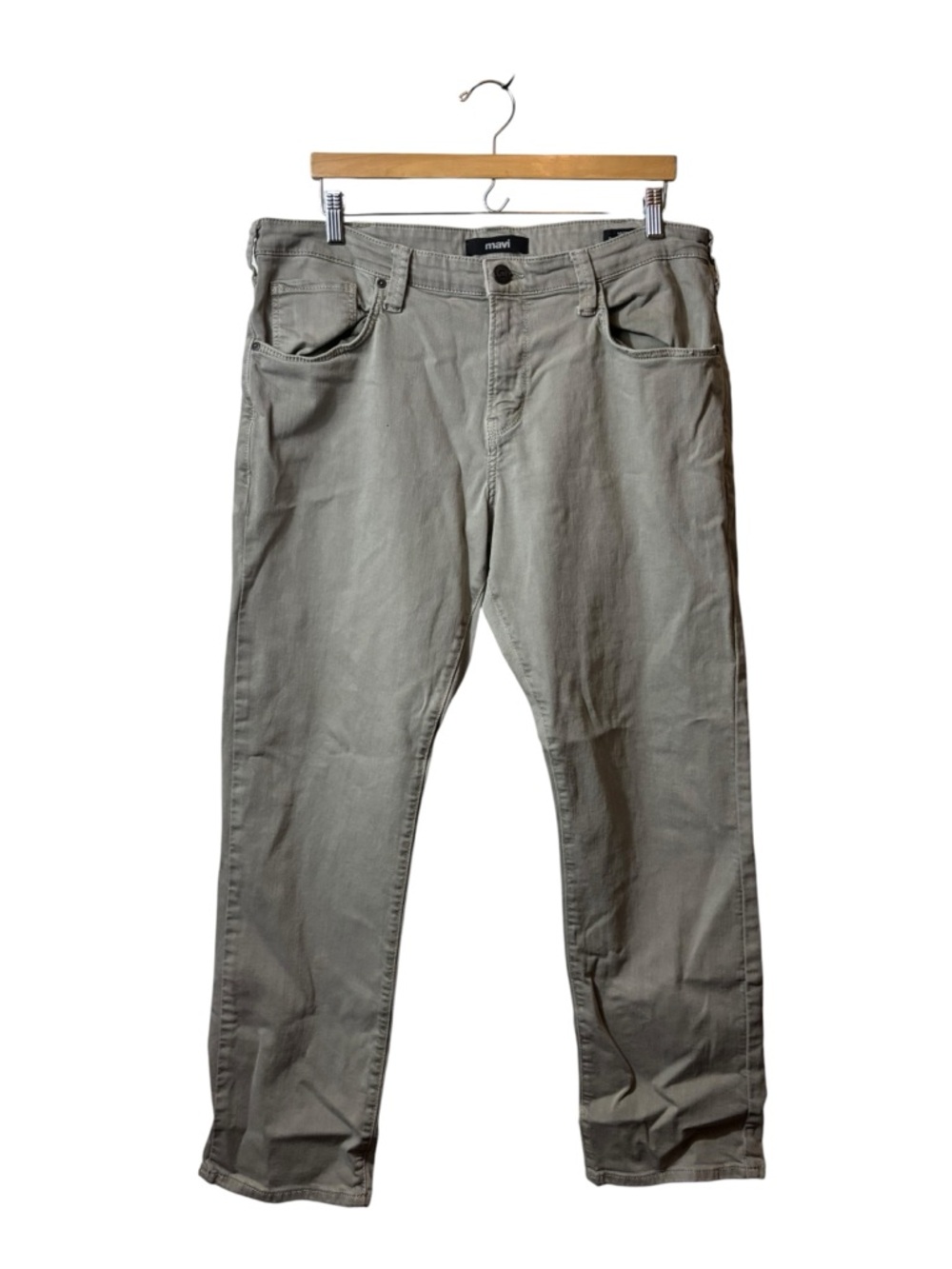 Mavi Men's Olive-Tone Straight Fit Pants Matt relaxed 38/32